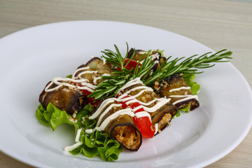 Aubergine roll