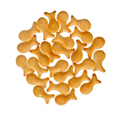 Heap of fish shape crackers