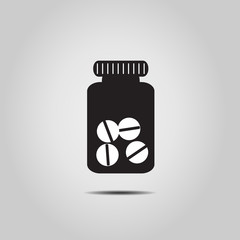 medicine bottle icon - vector illustration