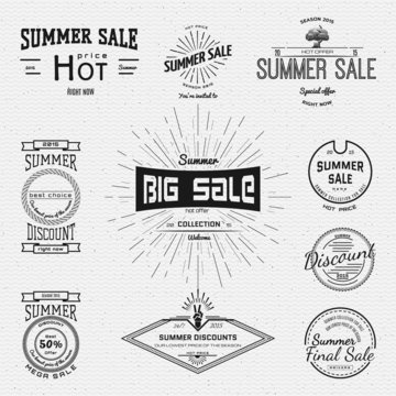 Summer sale badges logos and labels for any use