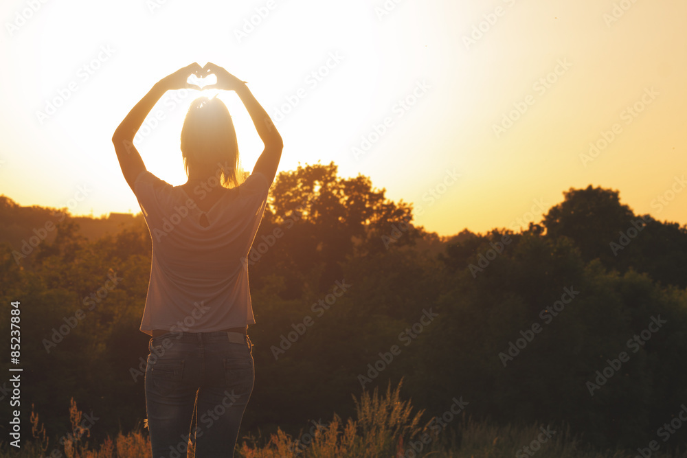 Wall mural Heart-shape for the nature.