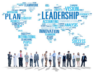 Leadership Boss Management Coach Chief Global Concept