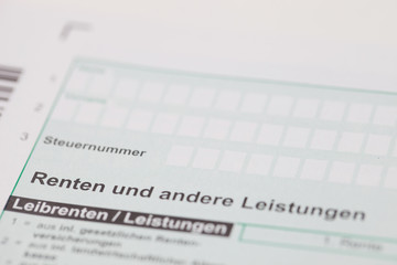 Steuer, Rente, Formular, Angaben, Finanzen, Geld