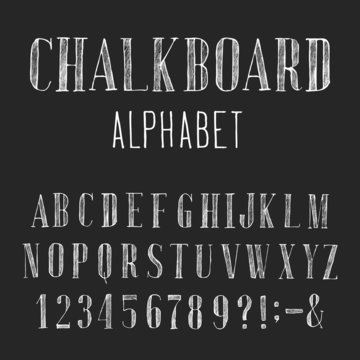 Chalkboard Alphabet Vector Font