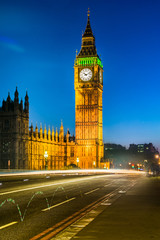 Fototapeta na wymiar The Palace of Westminster at dusk, London