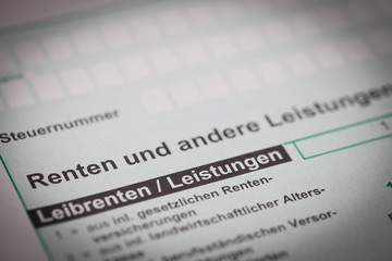 Steuer, Rente, Formular, Angaben, Finanzen, Geld