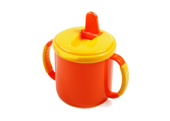  Children's plastic cups  isolated