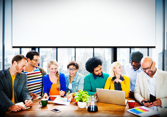 Business Casual People Office Working Discussion Team Concept