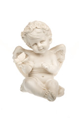 Fototapeta na wymiar Ceramic angel isolated.