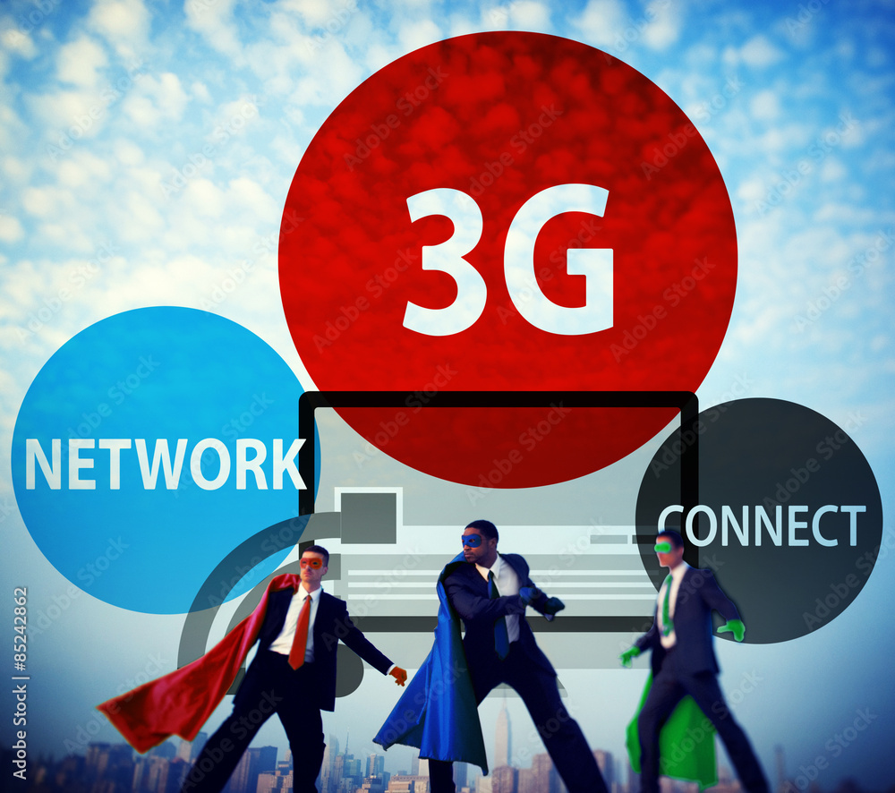 Poster 3g networking technology innovation connection concept