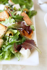 salad with croutons and cheese