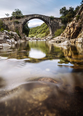 Ancient Roman bridge. Spain. Avila