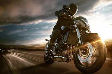 Foto op Plexiglas Fast Motorbike © lassedesignen