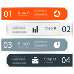Vector arrows infographic. Template for diagram, graph