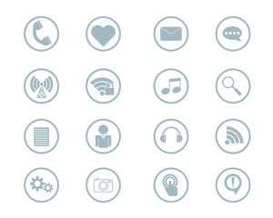 communication icon set