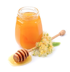 Honey with linden flowers