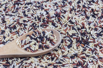  rice on wooden spoons