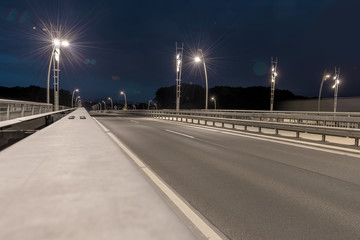 Rheinbrücke Worms bei Nacht