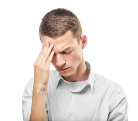 Man holding his hands.