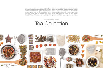 tea on white background 