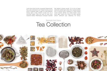 tea on white background 