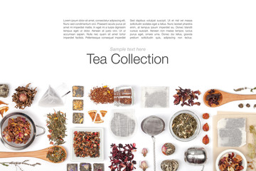 tea on white background 