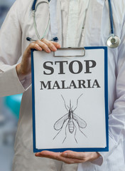 Doctor warning against malaria caused by mosquitos