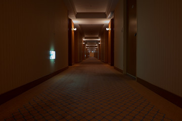 beautiful hotel corridor with carpet