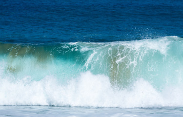 Frozen motion of large wave on beach