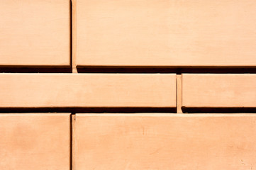 Orange old bricks background with dark lines