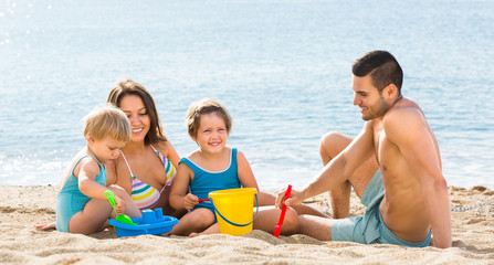  father, mother and two children