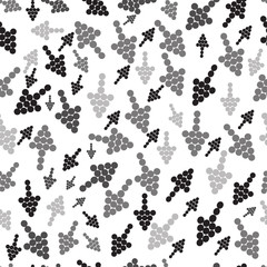 arrows seamless pattern of circles, dots