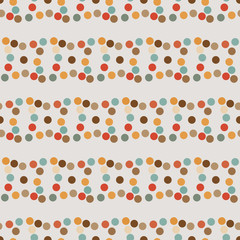 seamless pattern of circles retro style