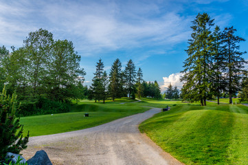 The end of the day at a golf course near Fort Langley British Columbia