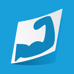 Muscular arm sticker