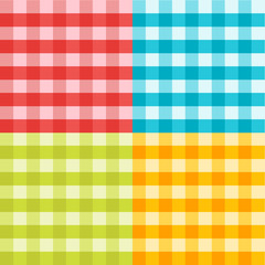 Set of plaid seamless patterns in different colors