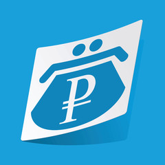 Ruble purse sticker
