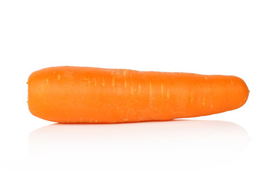 Fresh and sweet carrot isolated on white background
