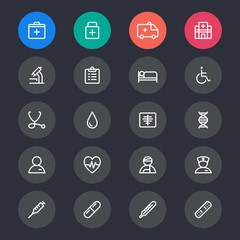 Health care line icons