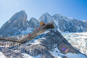 view form top of Jade Dragon Snow Mountain