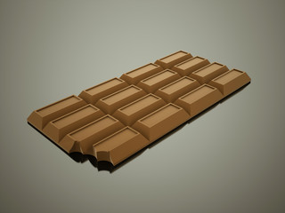 Chocolate rendered on dark background