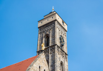Fototapeta na wymiar Obere Pfarre Kirchturmspitze in Bamberg