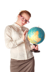 Fototapeta premium pretty teacher dreaming