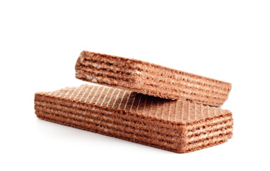 two chocolate waffles