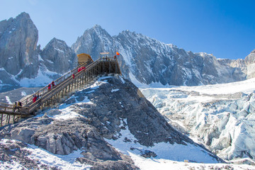 view form top of Jade Dragon Snow Mountain