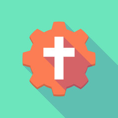 Long shadow gear icob with a cross
