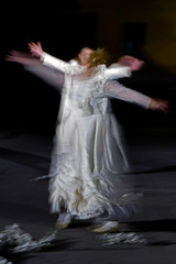 Naklejka premium Abstract medieval street dance of love