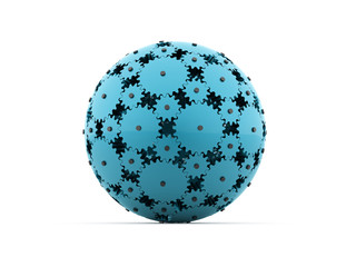 Blue gears business concept