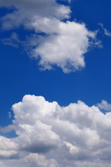 Clouds and blue sky with square frame