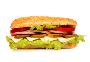 Sandwich with ham and cheese